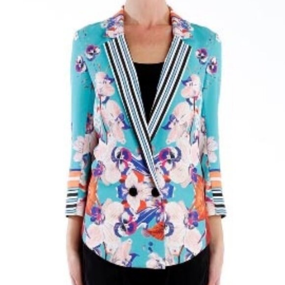 Clover Canyon Floral Prism Orchid Blazer Jacket Size XS - Picture 1 of 16